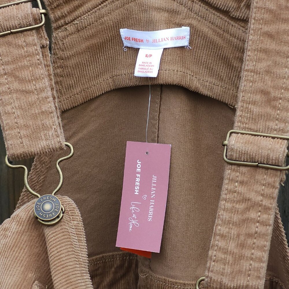 Jillian Harris Joe Fresh Rustic Corduroy Overalls Women's Size Small BNWT 2024 - Picture 6 of 7